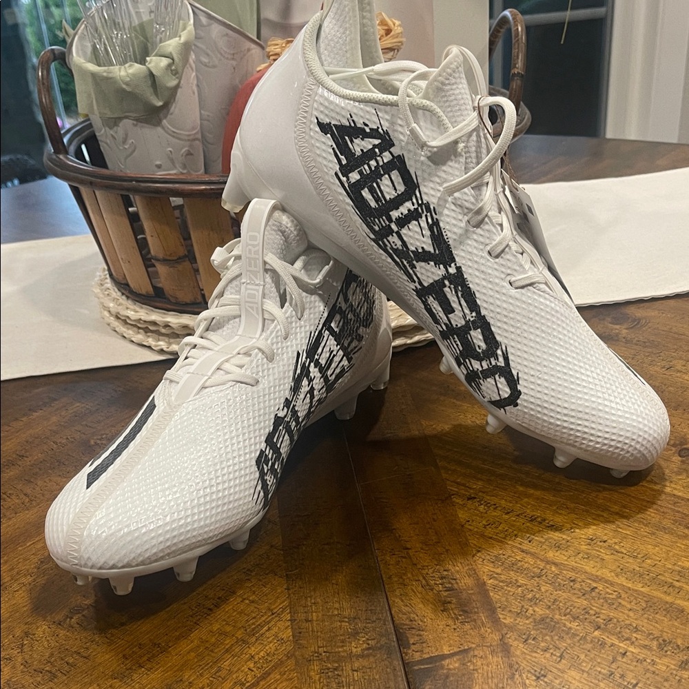 Adidas White and Black Football Cleats